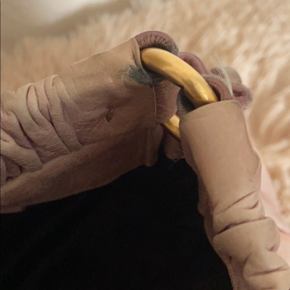 Auth Miu Miu Beige Vitello Pleated Satchel - Picture 10 of 17